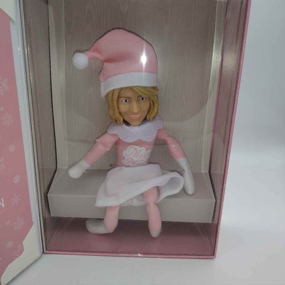 Martha on the Mantel 2025 Holiday Doll - Pink Outfit / Plush Figurine 10" Tall